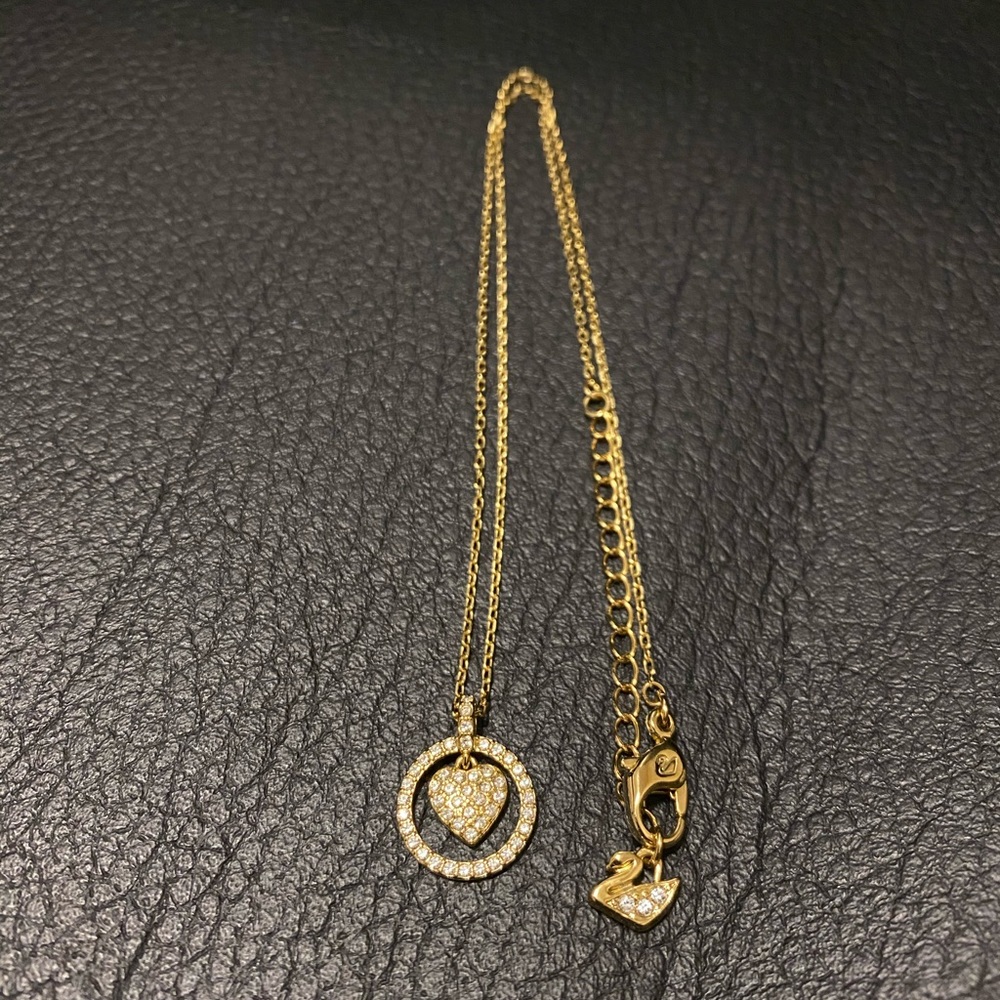 Swarovski gold sparking heart necklace